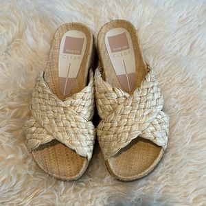 Dolce Vita Sandals Wrenly Light Natural Braided Platforms